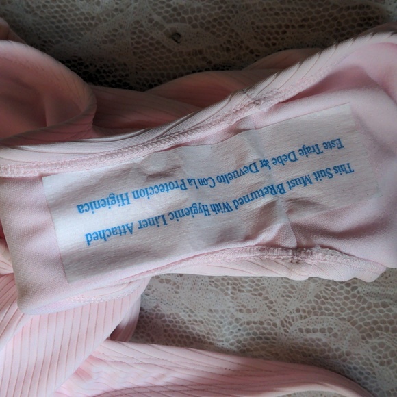 Stoney Clover X Target Cheeky High-Leg One Piece Pink Ribbed Bathing Sui… - Picture 7 of 7